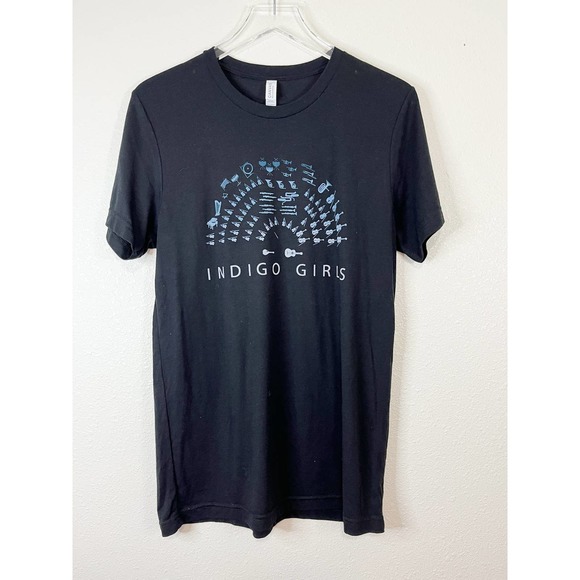 Canvas Indigo Girls Graphic Short Sleeve Tee Black Women's Size Medium